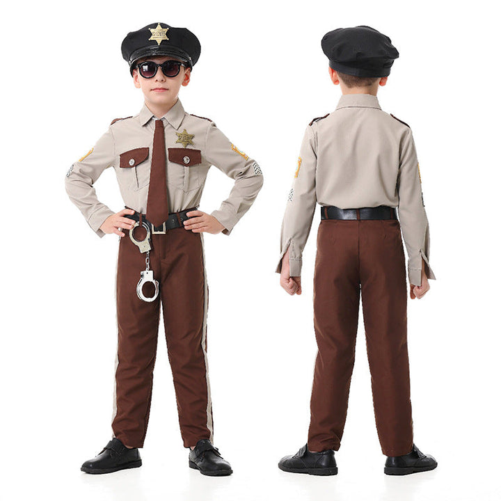 Men's police costume with decorative uniform and accessories Mune Fashion