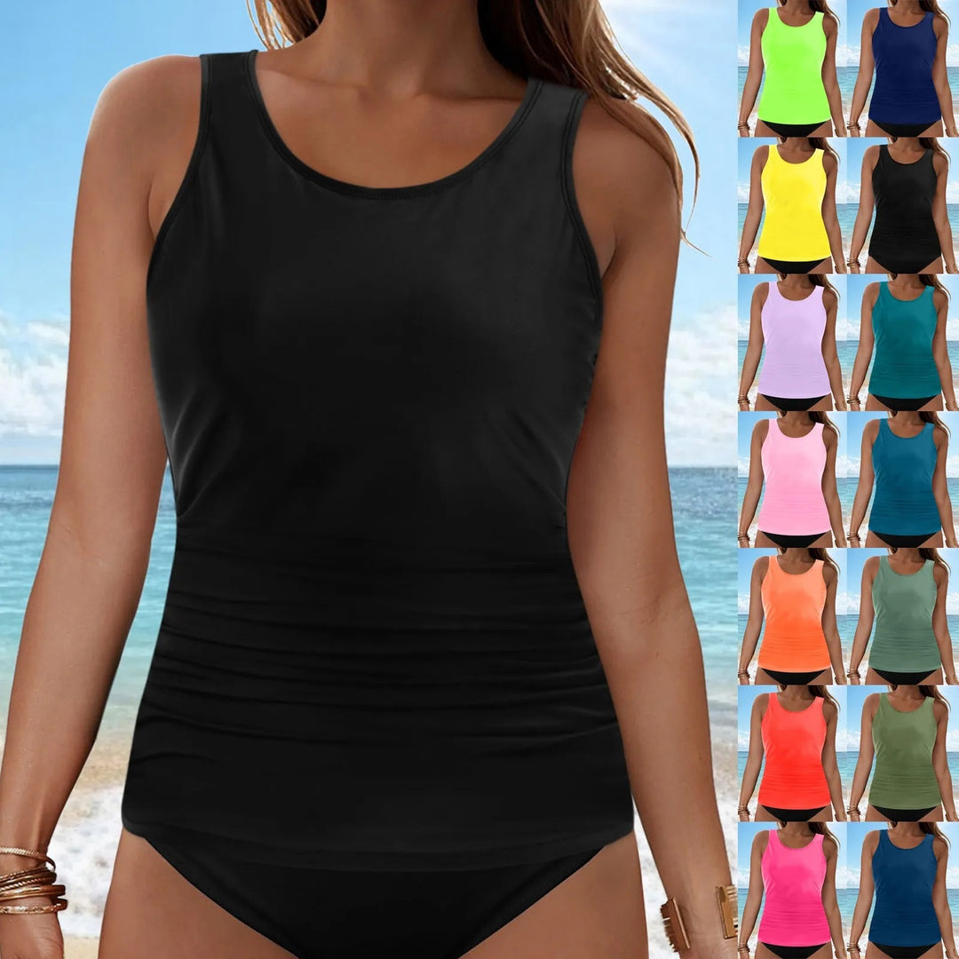Women's Tankini Top with Ruching Mune Fashion