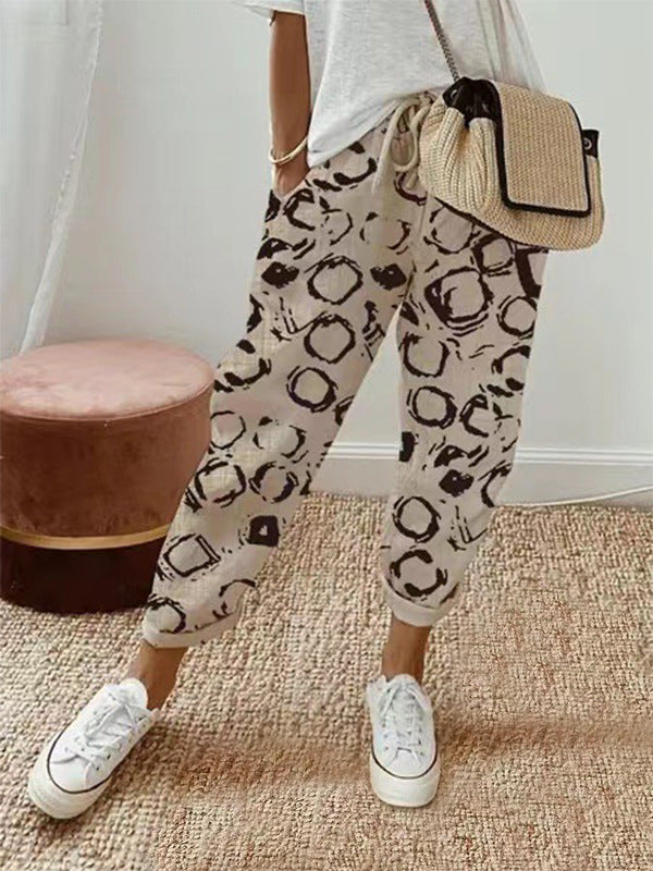 Women's Embroidered Harem Pants with Floral Embroidery Pattern Mune Fashion