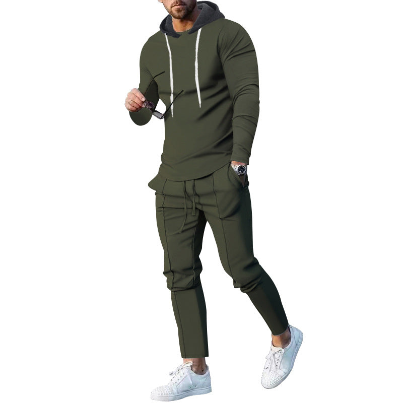 Men's two-piece hoodie lounge set with slim fit hoodie and tapered joggers Mune Fashion