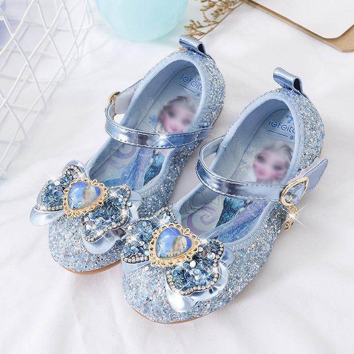 Girls Glittery Ballerina Shoes with Heart Detailing Mune Fashion