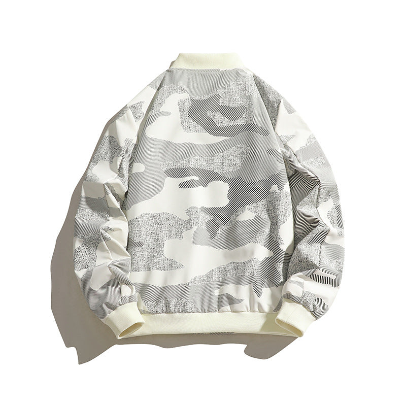 Men's Stylish Bomber Jacket with Camouflage Design Mune Fashion
