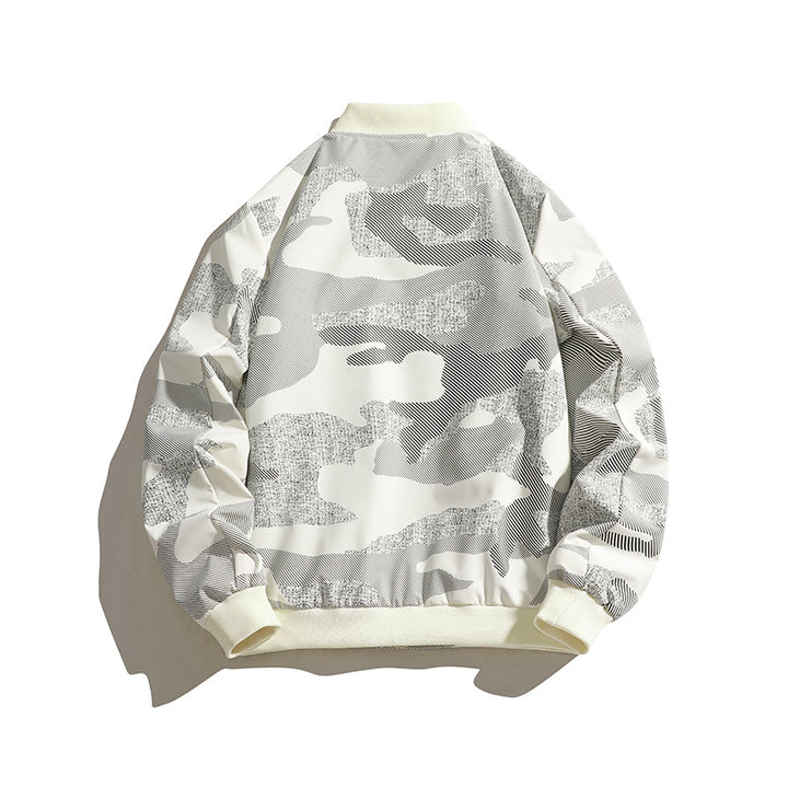 Men's Stylish Bomber Jacket with Camouflage Design Mune Fashion