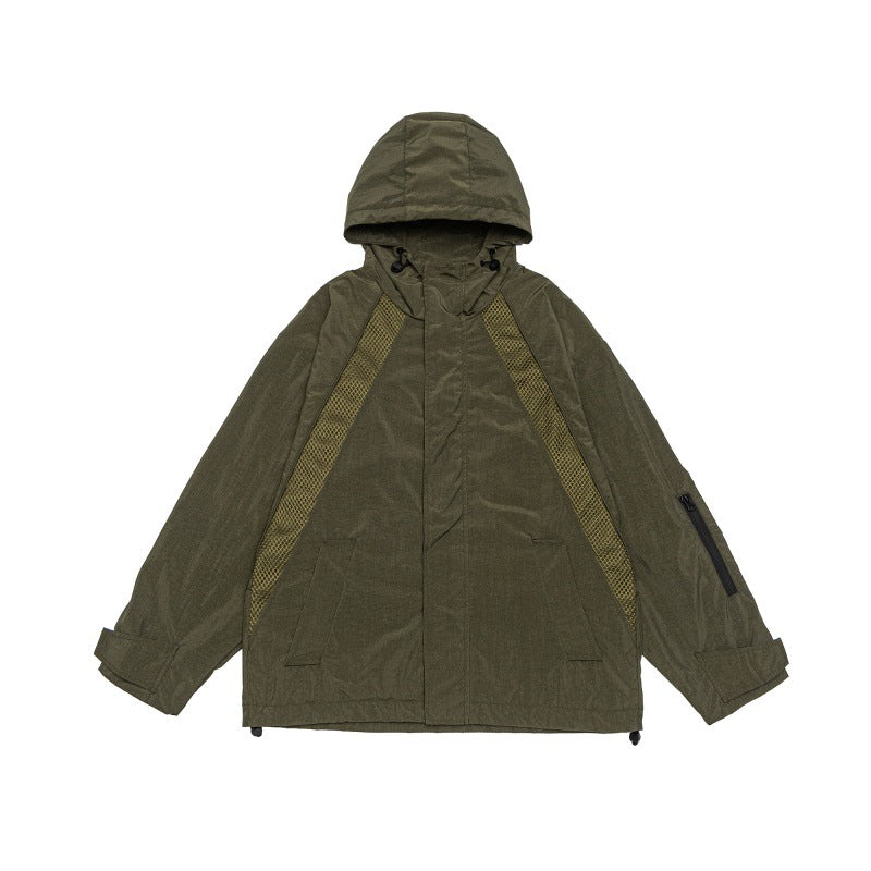 Unisex Oversize Utility Parka with Hood, Mesh Inserts and Concealed Front Flap Mune Fashion