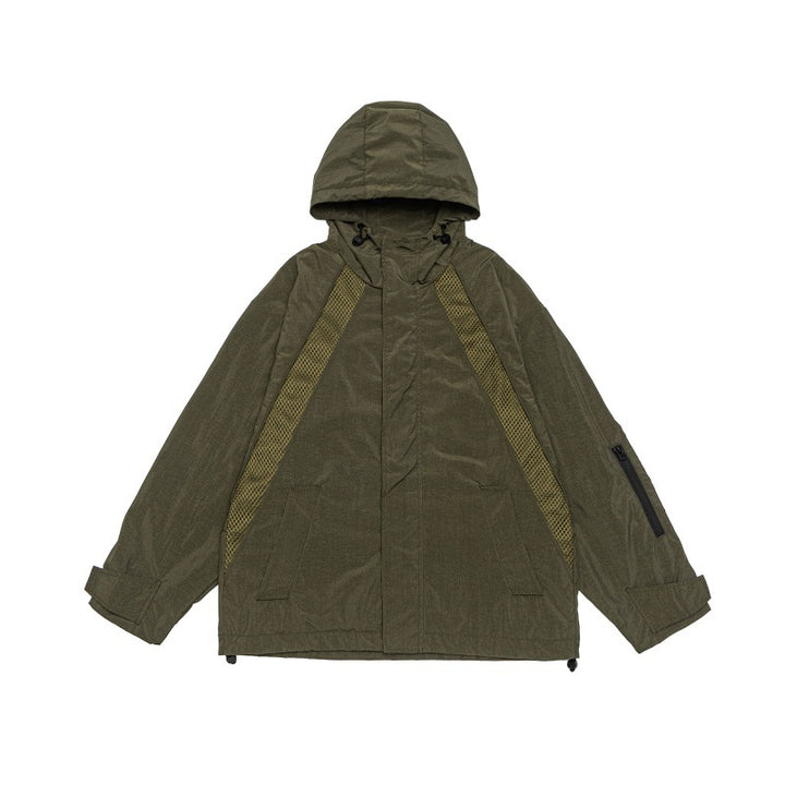 Unisex Oversize Utility Parka with Hood, Mesh Inserts and Concealed Front Flap Mune Fashion