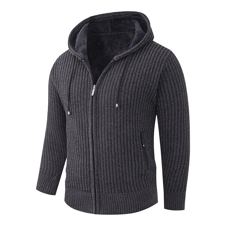 Men's Hoodie Cardigan with Teddy Lining and Full Zip Mune Fashion