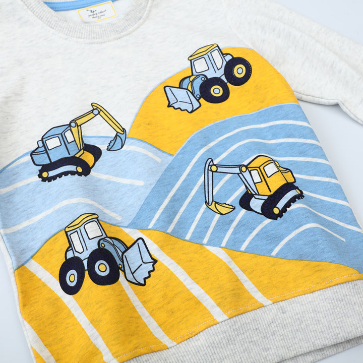 Boys sweatshirt with exciting construction vehicle motif Mune Fashion