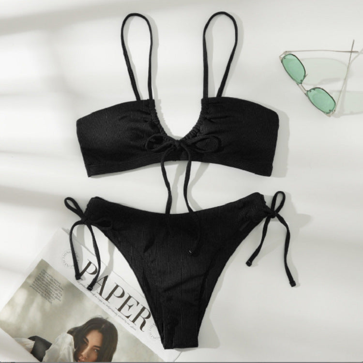Women's bikini set with sophisticated wrap detail and adjustable straps Mune Fashion