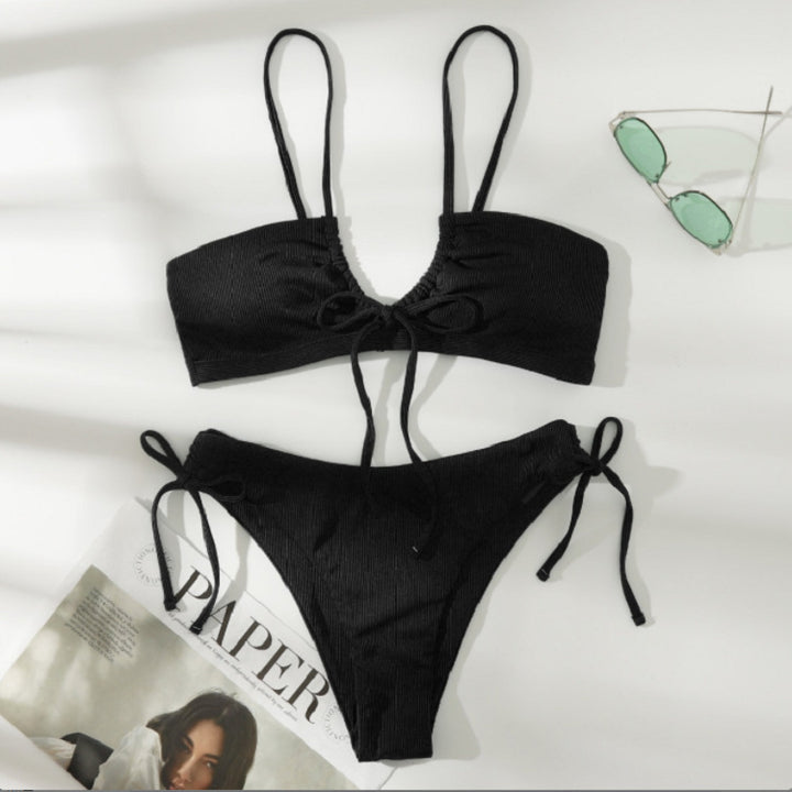 Women's bikini set with sophisticated wrap detail and adjustable straps Mune Fashion