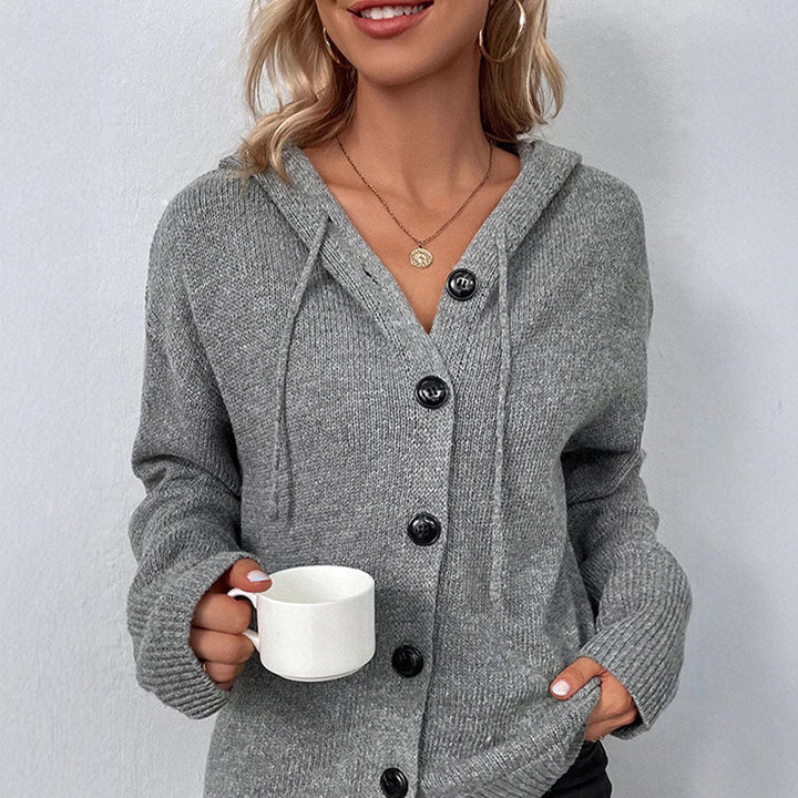 Women's Fashionable Knit Sweater with Hood