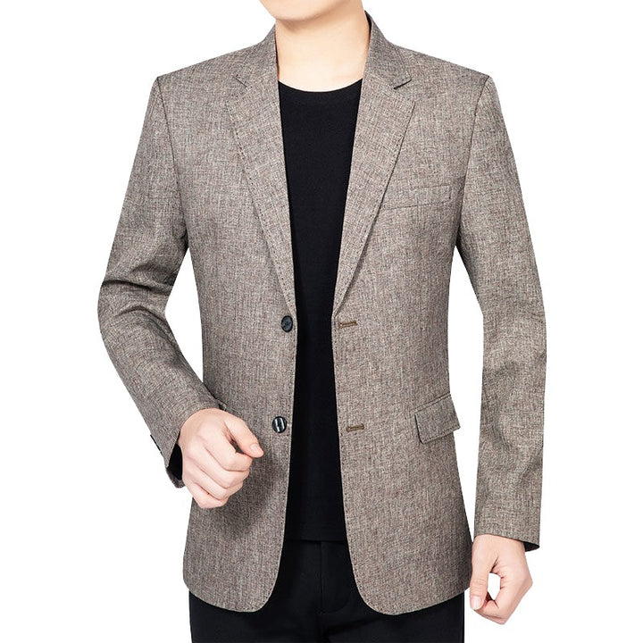 Men's Lightweight Blazer in Linen Look with Structured WMune Fashion Structure and Notch Lapel WMune Fashion
