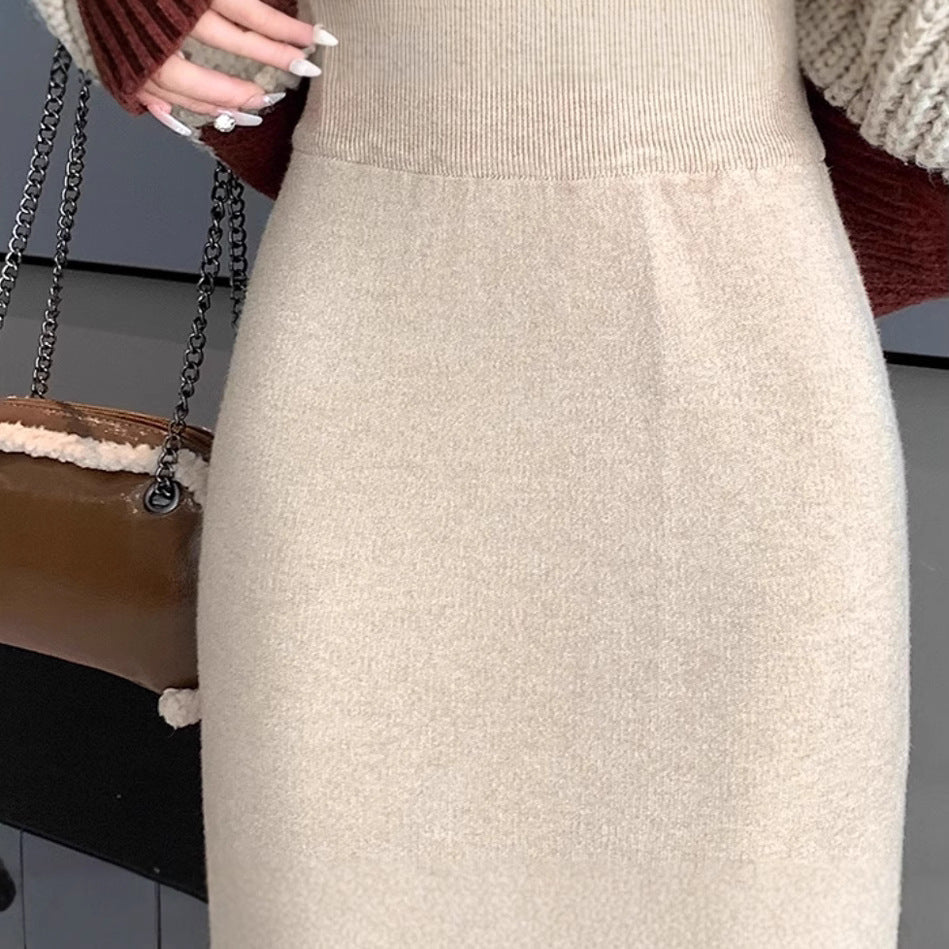 Ladies Elegant and Comfortable Midi Skirt with Stylish Slit Mune Fashion