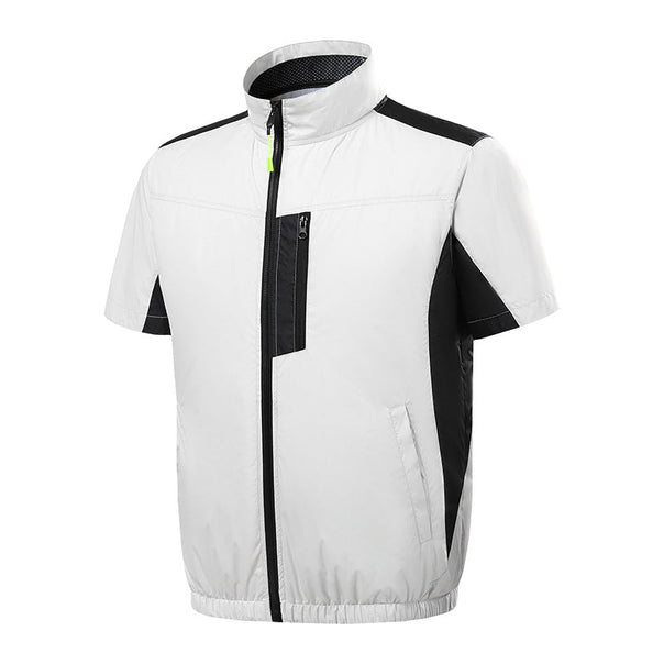 Men's short sleeve ventilation jacket with integrated USB fans and breathable mesh lining Mune Fashion