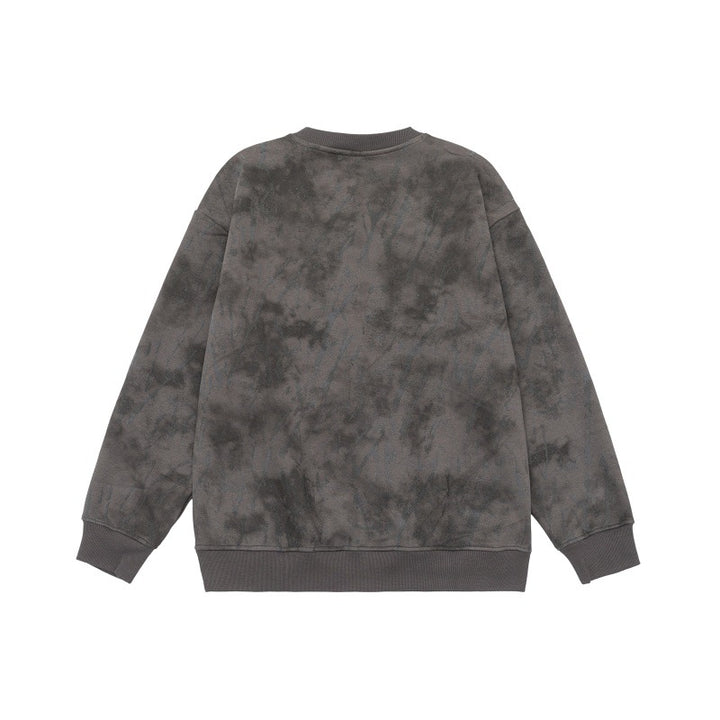 Unisex Oversize Sweatshirt with Vintage Camouflage Look and Ribbed Cuffs Mune Fashion