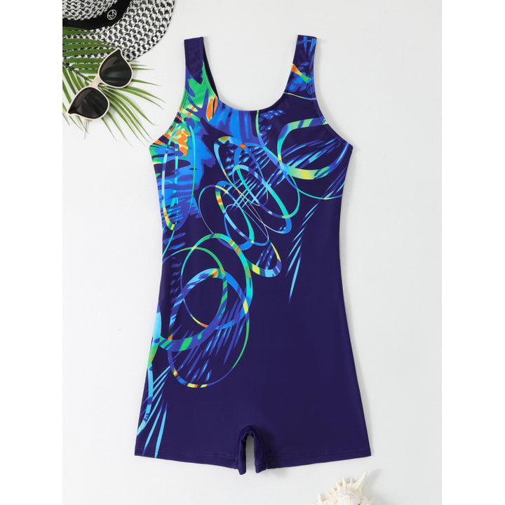 Women’s Sporty Swimsuit with Trendy Graphic Design Mune Fashion