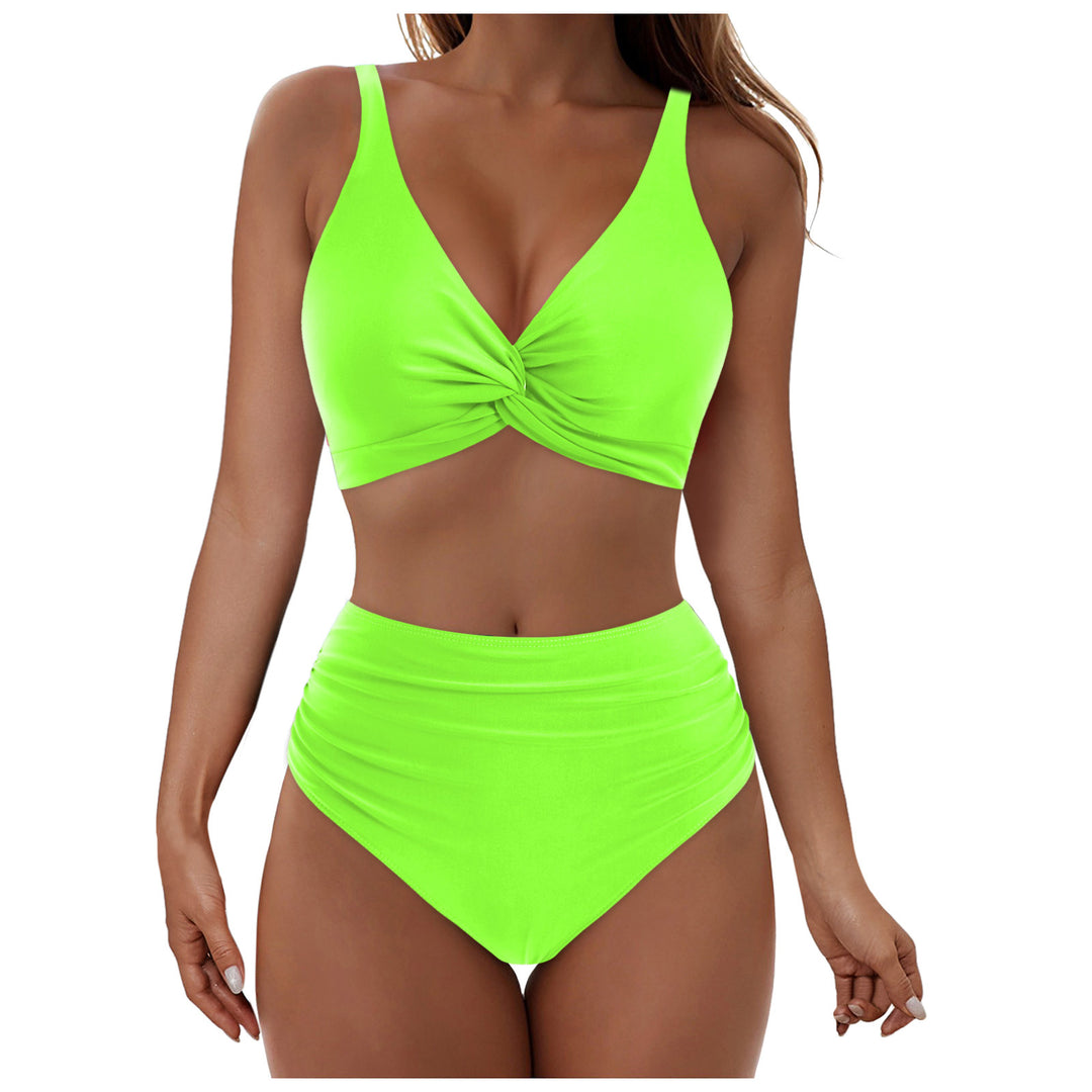 Women's High-Waisted Bikini Set with Wrap Top Mune Fashion