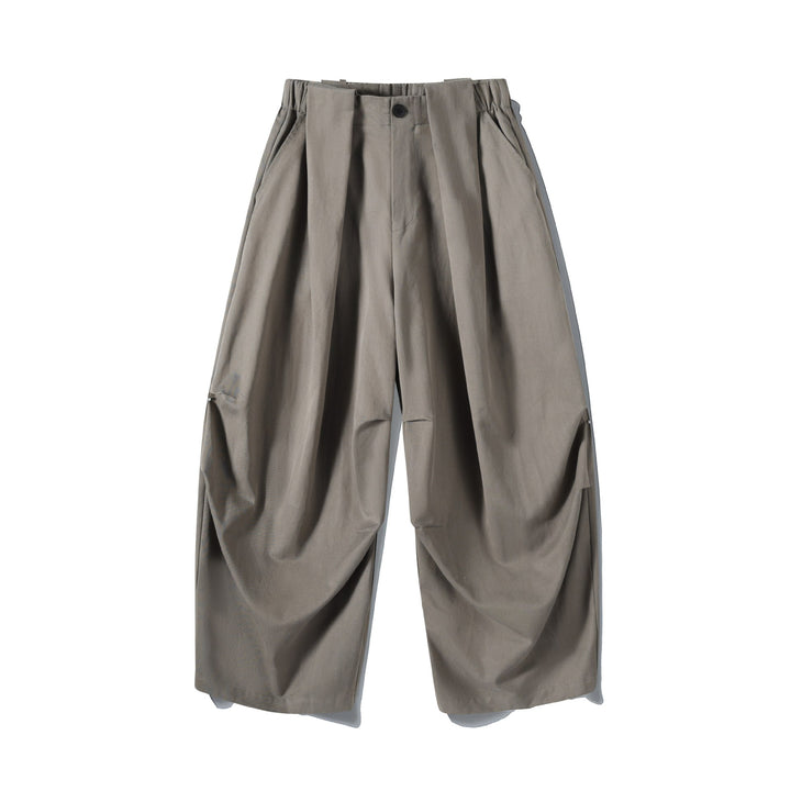 Women's Wide Culotte Pants with High Waist, Pleat Detail and Utility Panel Mune Fashion