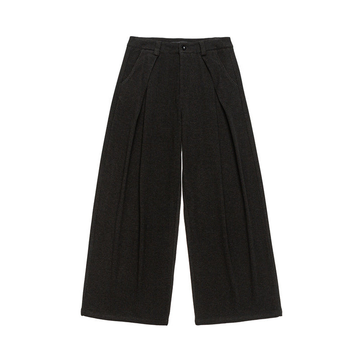 Women's Wide Culotte Pants with Pleats and High Waist Mune Fashion