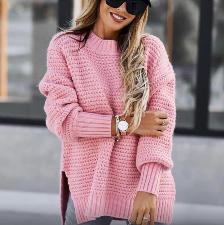 Women's Cozy Knit Sweater In Relaxed Oversize Cut Mune