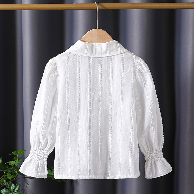 Girl's blouse with elegant ruffle decoration Mune Fashion