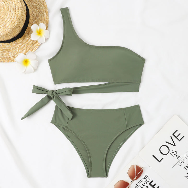 Women's Asymmetrical Bikini with Adjustable Ties Mune Fashion