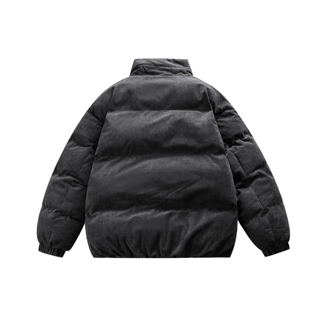 Unisex Boxy quilted short jacket with high funnel collar and teddy fleece look Mune Fashion
