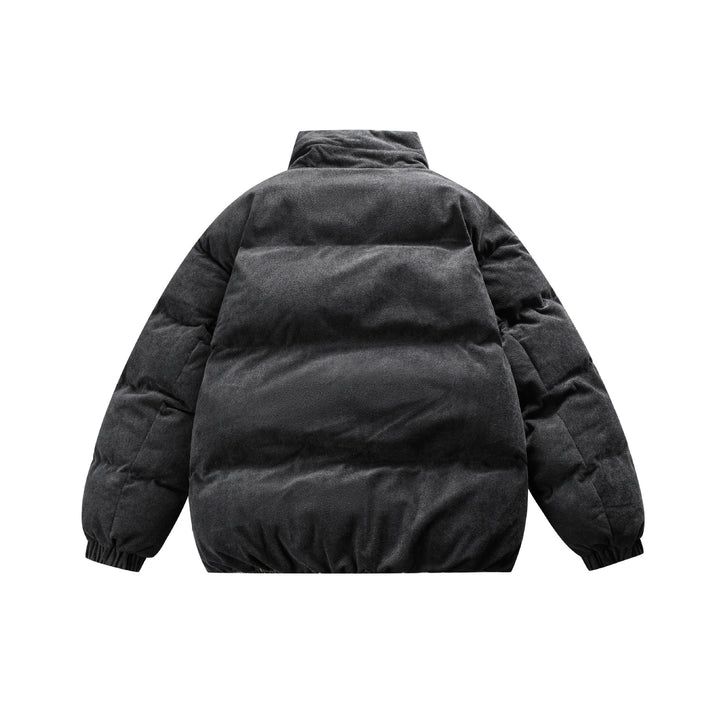 Unisex Boxy quilted short jacket with high funnel collar and teddy fleece look Mune Fashion