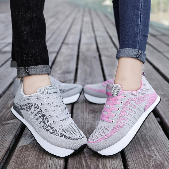 Unisex nan urban runner with wedge-shaped memory foam sole and seamless knitted upper Mune Fashion