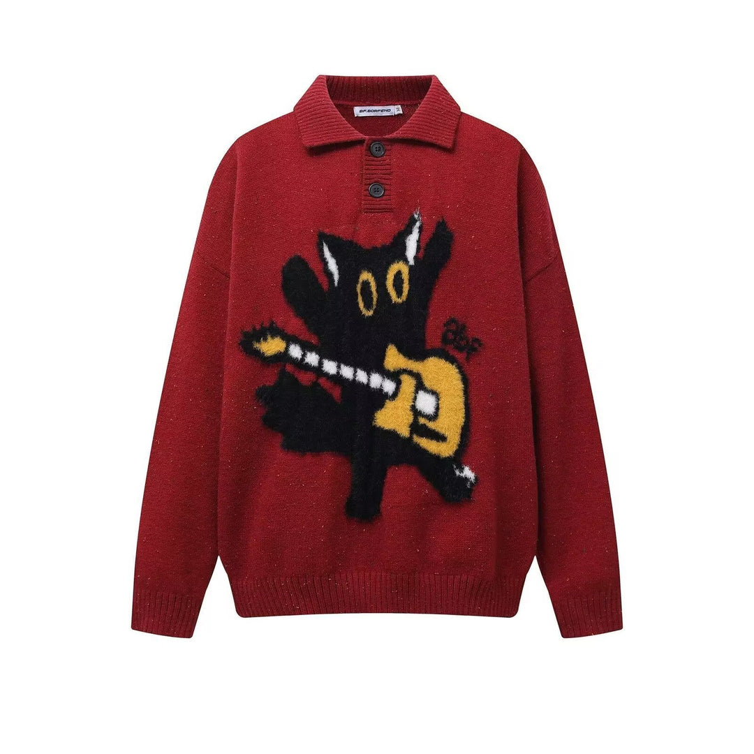 Men's Stylish Sweater with Art Motif Mune Fashion