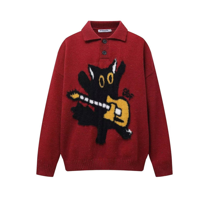 Men's Stylish Sweater with Art Motif Mune Fashion