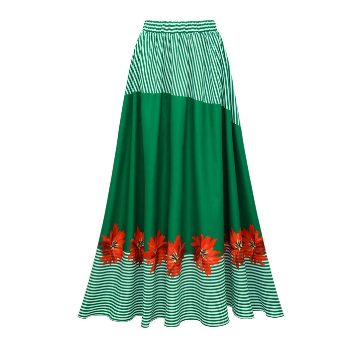 Women's swimsuit with charming ruffle design and matching maxi skirt Mune Fashion