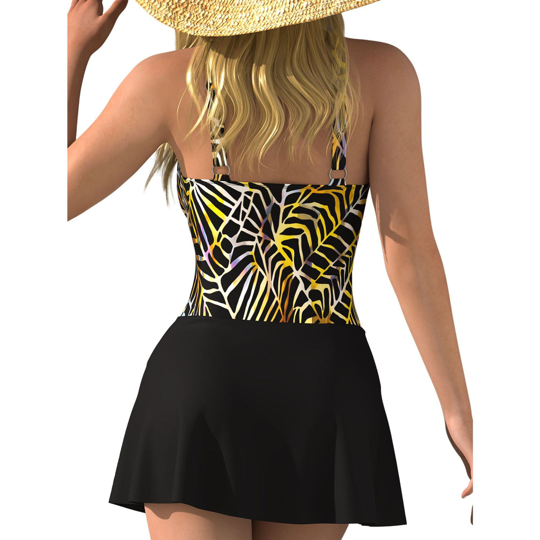 Ladies Halter Dress Swimsuit Mune Fashion