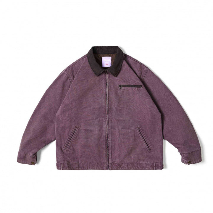 Unisex loose-fitting blouson jacket in worker look with cord collar and chest zipper Mune Fashion