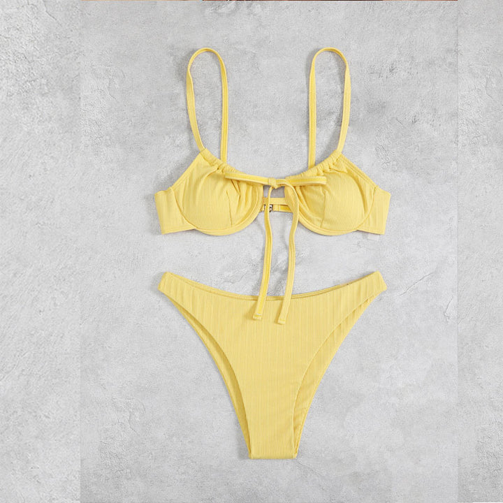 Women's bikini set with adjustable straps and sophisticated knot Mune Fashion