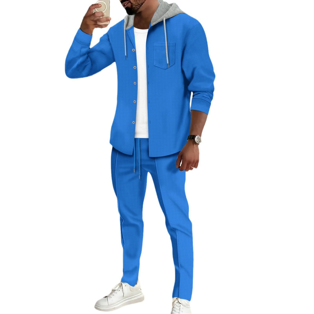 Men's structured overshirt with hood and matching relaxed pants Mune Fashion