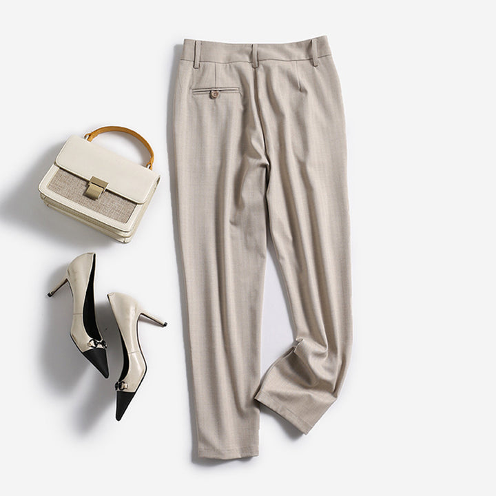 Women Elegant and Comfortable High-Waisted Suit Pants Drune