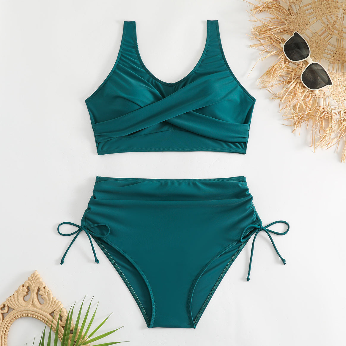 Women's bikini set with stylish wrap top and high-waisted bottoms Mune Fashion