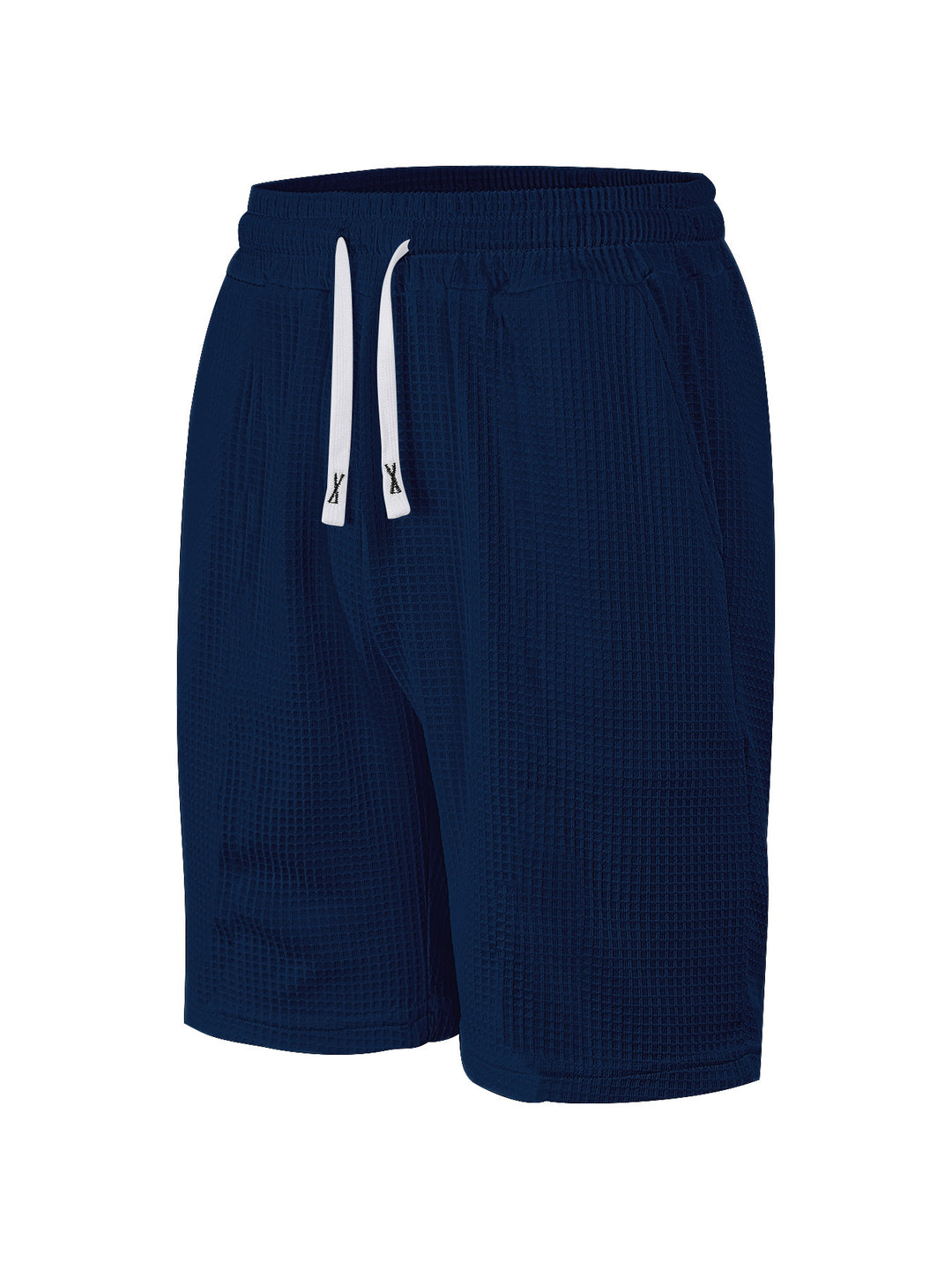 Men's breathable waffle pajama shorts with elastic comfort waistband, drawstring, and side pockets Mune Fashion