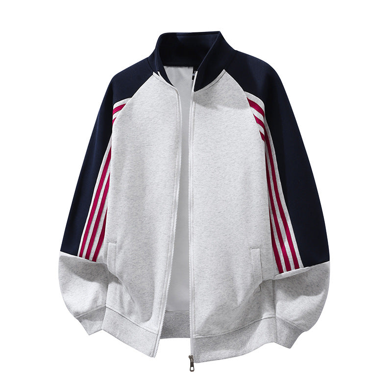 Men's sporty transitional jacket with high collar and practical pockets Mune Fashion