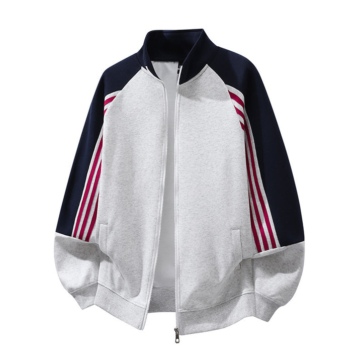 Men's sporty transitional jacket with high collar and practical pockets Mune Fashion