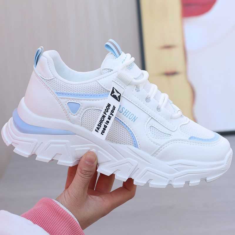 Ladies fashionable chunky sneakers with breathable mesh upper material and reinforced sole Mune Fashion