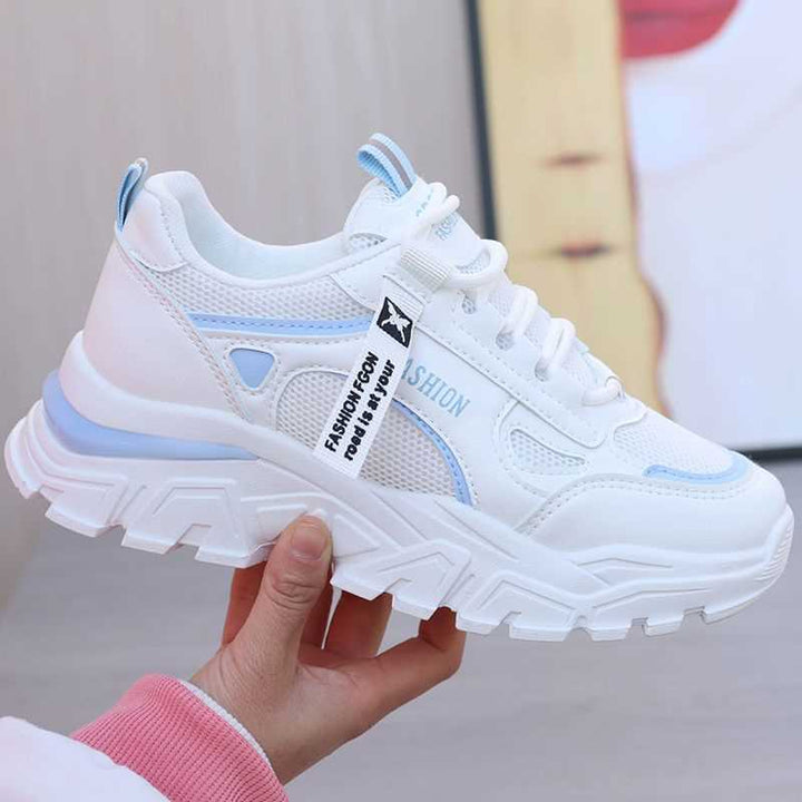 Ladies fashionable chunky sneakers with breathable mesh upper material and reinforced sole Mune Fashion