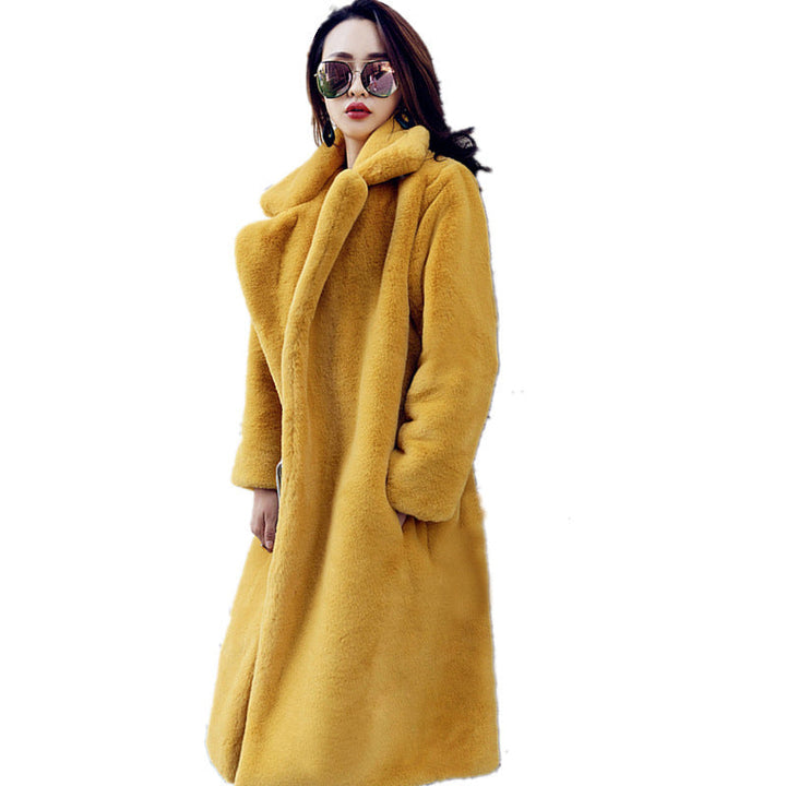 Women's Long-Haired Coat In Luxurious Teddy Style Mune