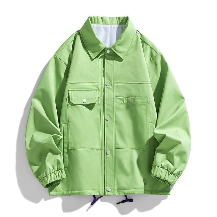 Men's faux velvet bomber jacket in oversized boxy cut with two-way zipper & elastic hem Mune Fashion