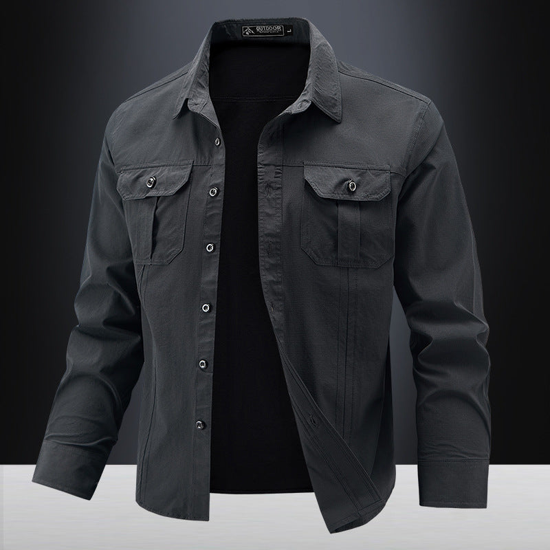 Men's Casual Shirt Jacket with Chest Pockets Mune Fashion