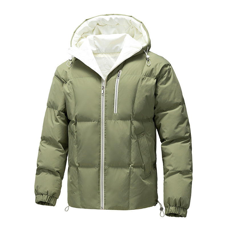 Men's short quilted functional anorak with synthetic thermal filling and adjustable hood Mune Fashion