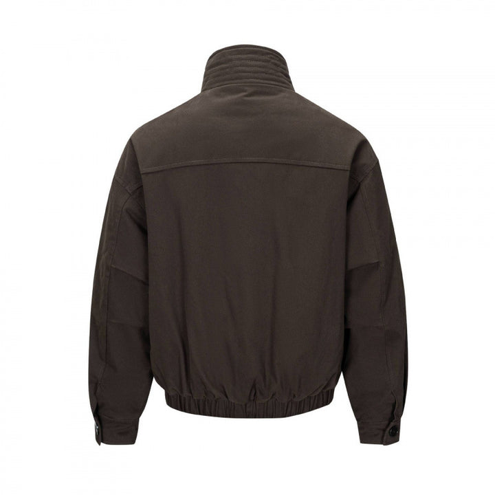 Men's short jacket in field look with reinforced stand-up collar, distinctive button placket and drawstring hem Mune Fashion