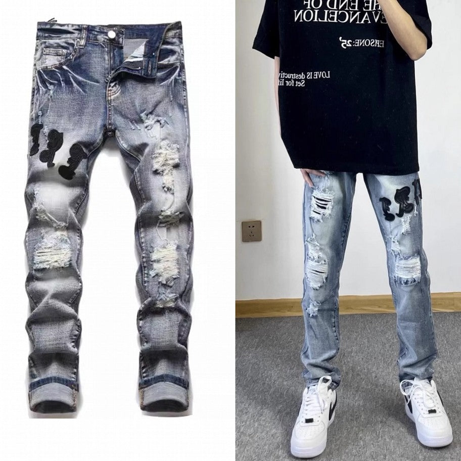 Men's Fashion Ripped Jeans in Vintage Style Mune Fashion