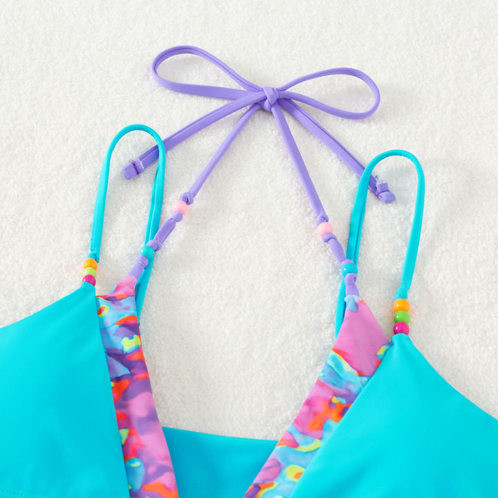 Women playful bikini with colorful floral design Mune Fashion