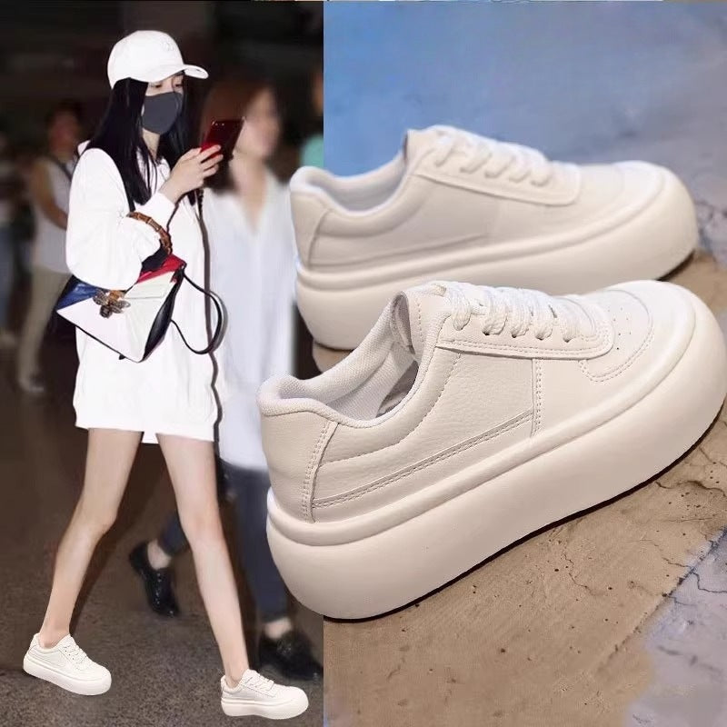 Women's Platform Sneakers with Ergonomic Sole and Breathable Upper Material Mune Fashion